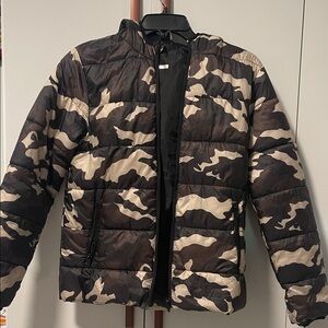 Boys Camouflage Puffer Jacket
